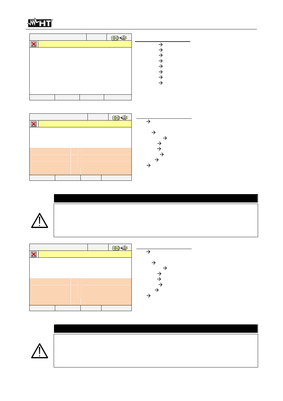 Caution | HT instruments VEGA78 User Manual | Page 25 / 128