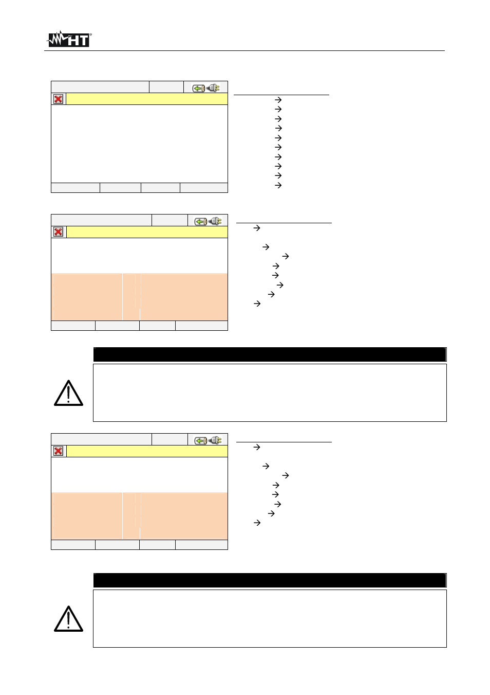 Caution | HT instruments VEGA78 User Manual | Page 26 / 128