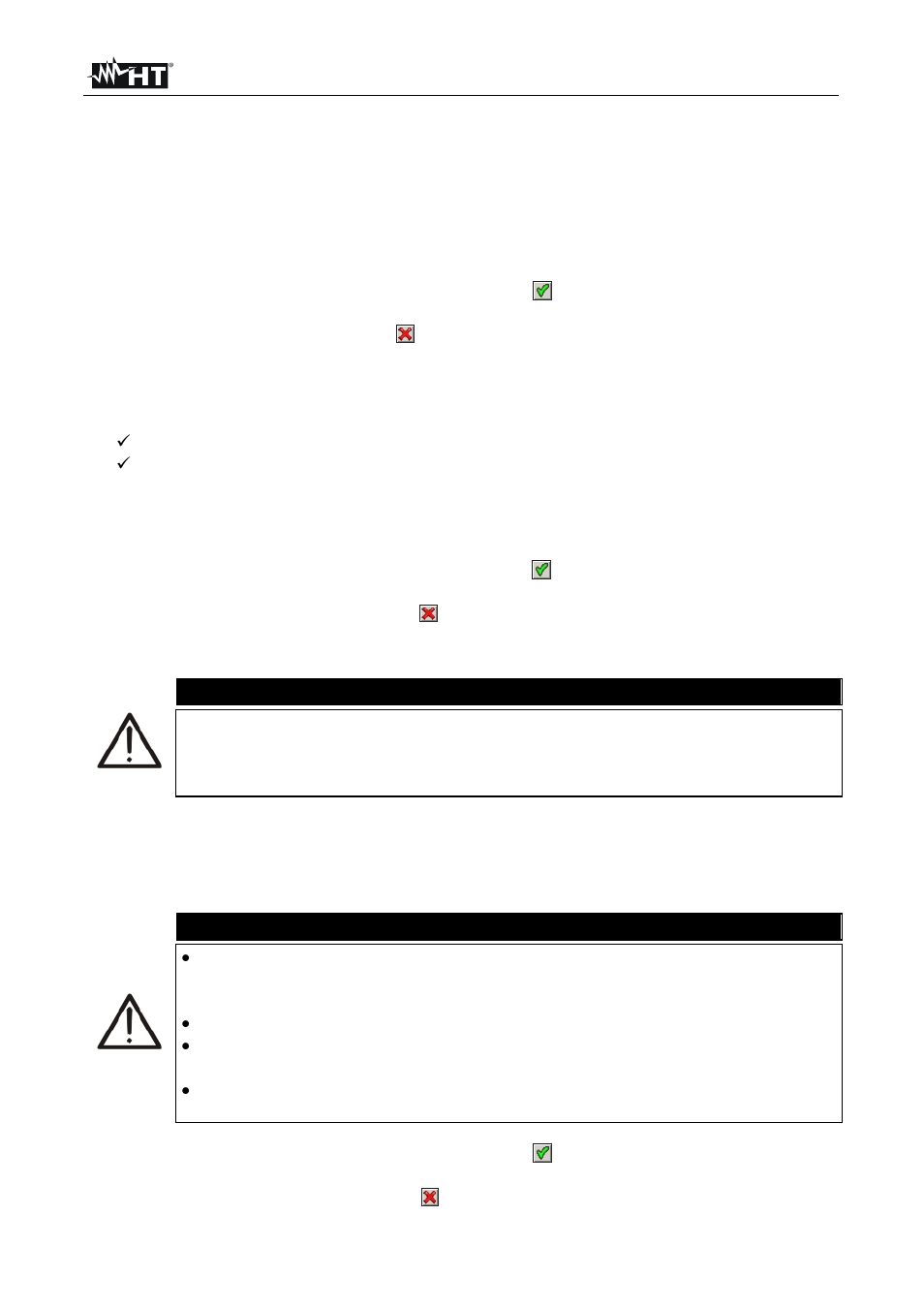 Caution | HT instruments VEGA78 User Manual | Page 40 / 128