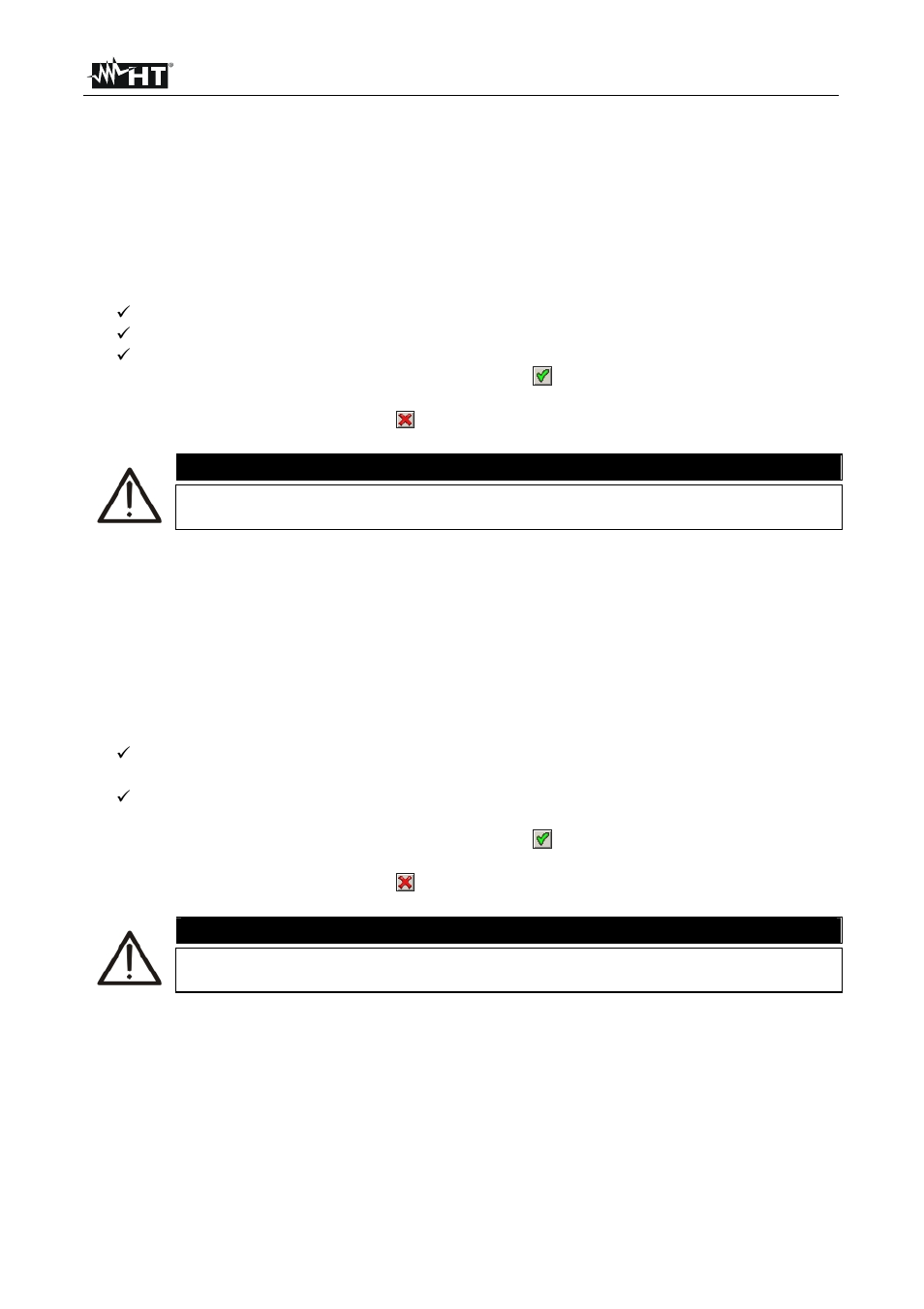 Caution | HT instruments VEGA78 User Manual | Page 42 / 128