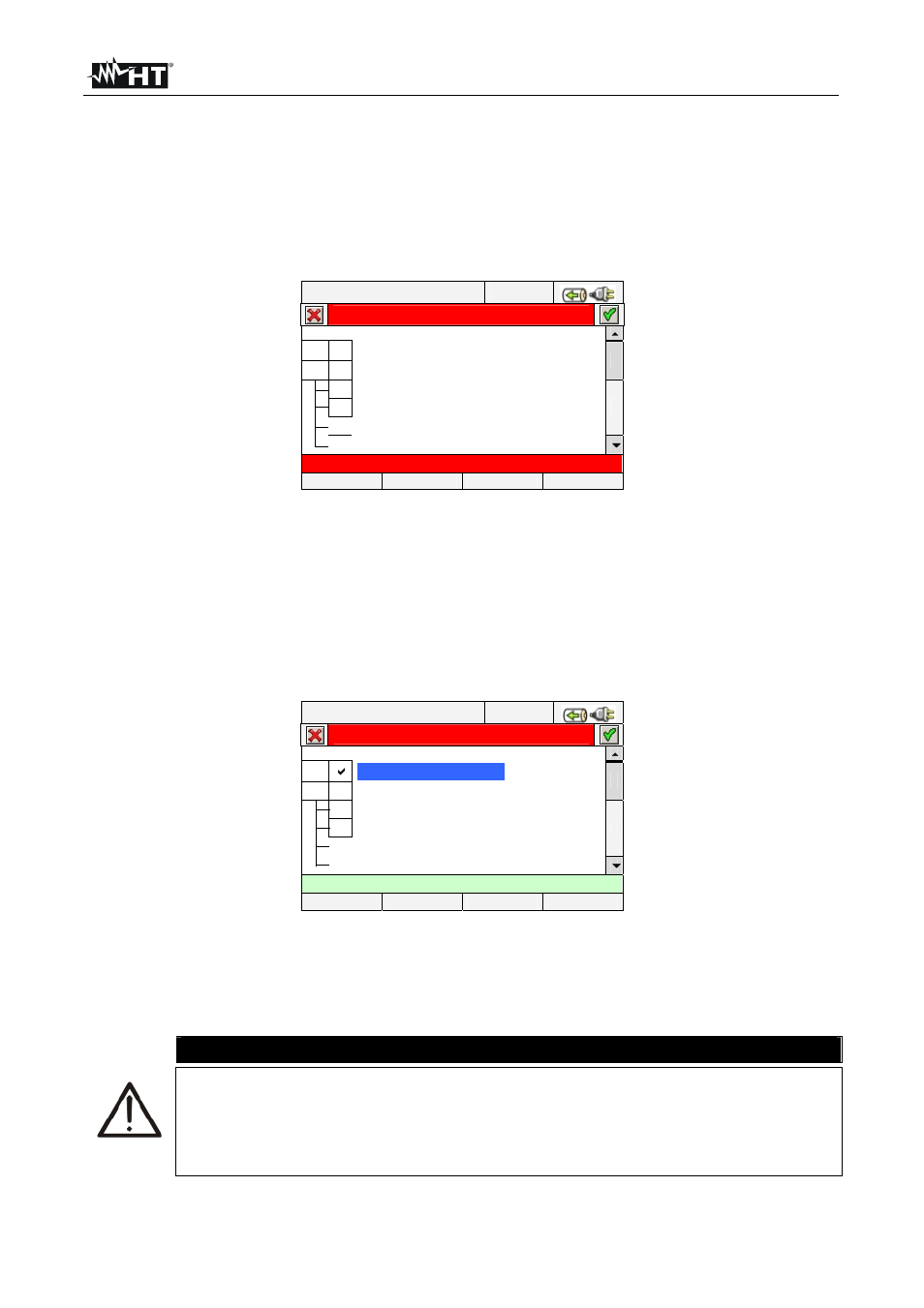 Caution | HT instruments VEGA78 User Manual | Page 47 / 128