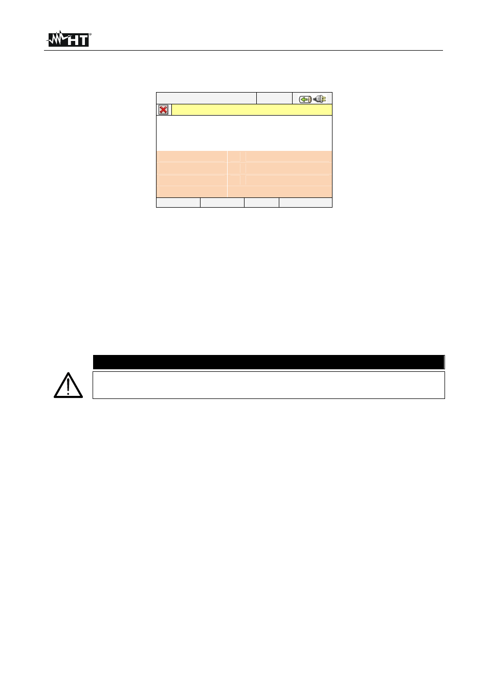 Caution | HT instruments VEGA78 User Manual | Page 70 / 128