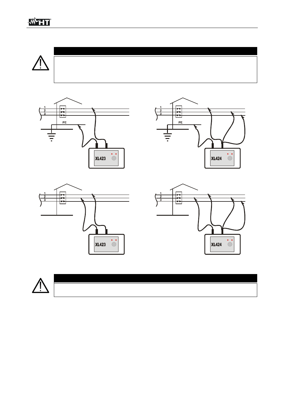 Warning | HT instruments XL424 User Manual | Page 12 / 17