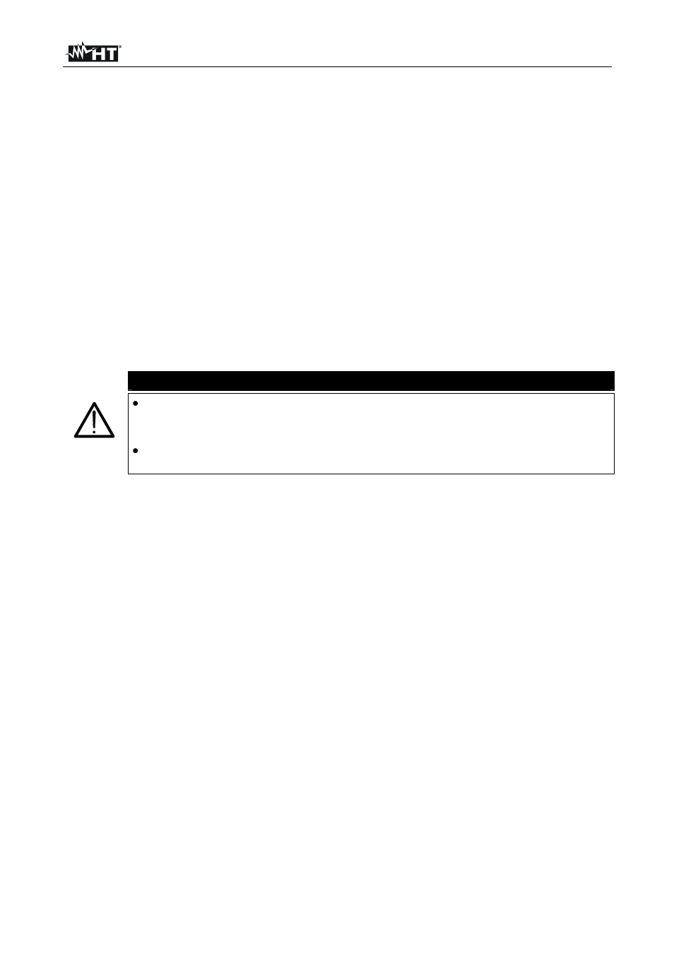 3 preparation for use, Warning | HT instruments XL424 User Manual | Page 6 / 17