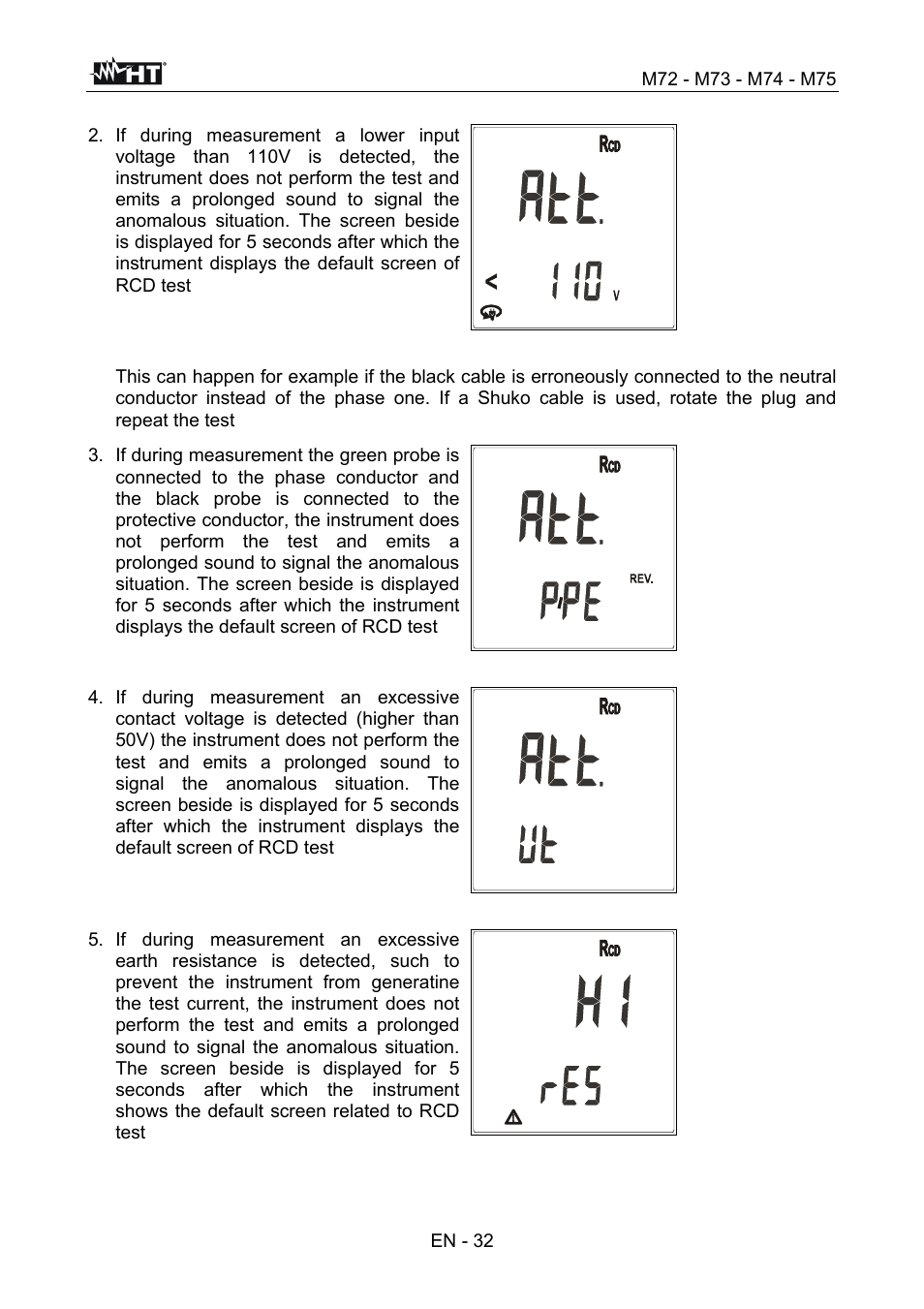 En - 32 | HT instruments М75 User Manual | Page 34 / 48