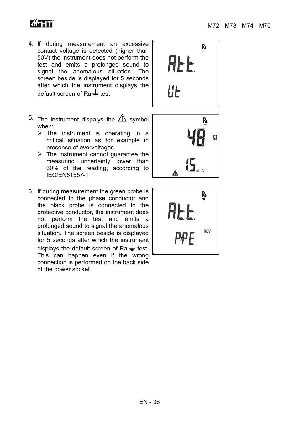 HT instruments М75 User Manual | Page 38 / 48