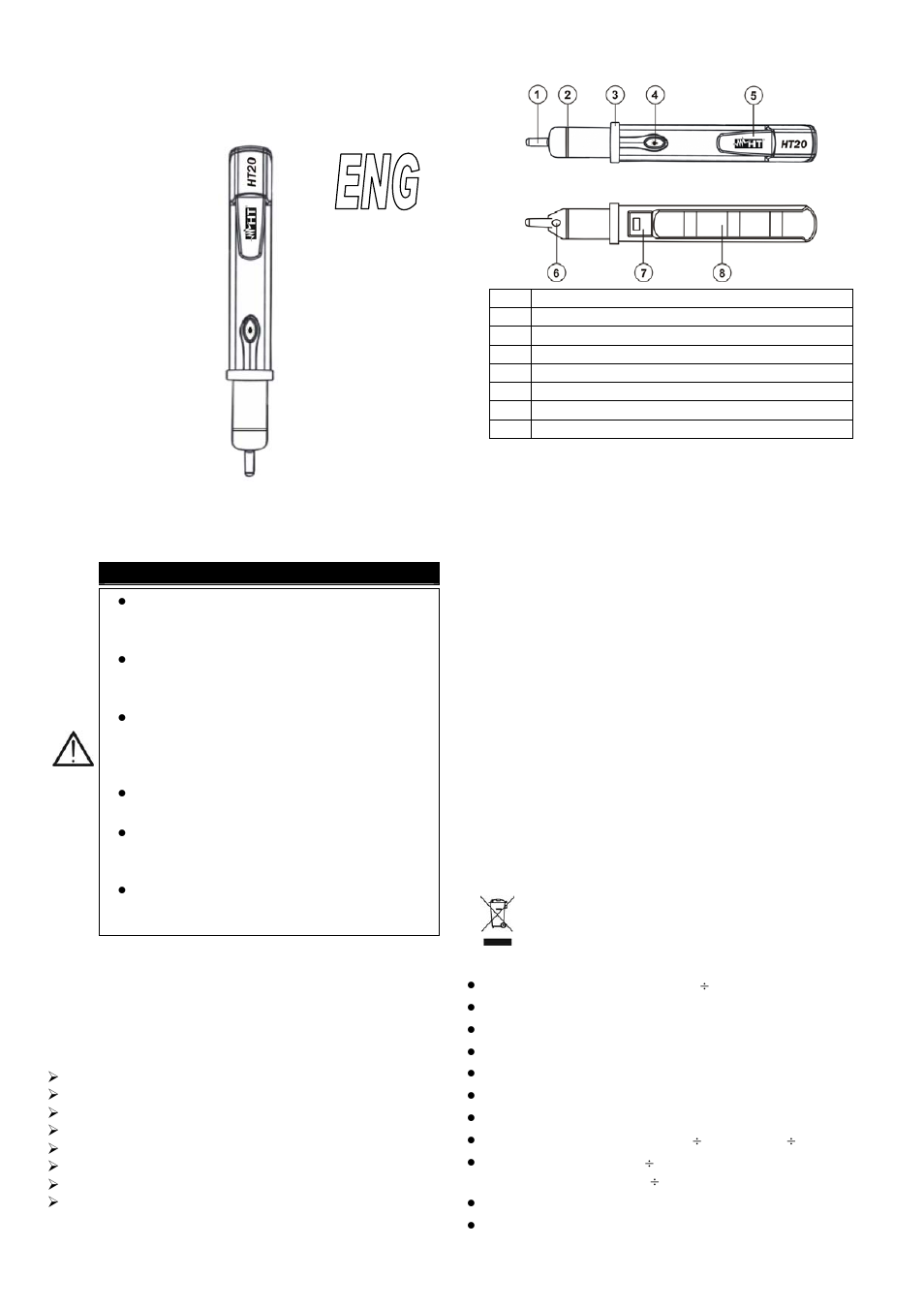 User manual | HT instruments HT20 User Manual | Page 3 / 6