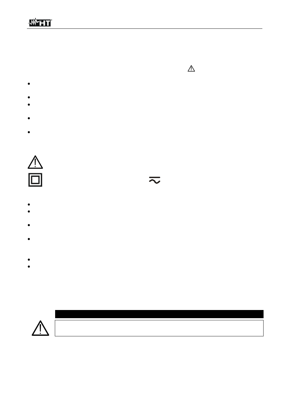 Procedimientos y precauciones de seguridad, Atención | HT instruments HT82 User Manual | Page 23 / 36