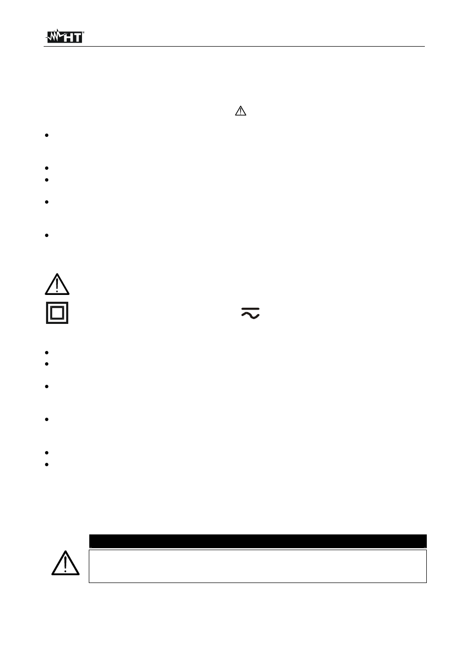 Sicherheitshinweise, Achtung | HT instruments HT82 User Manual | Page 31 / 36