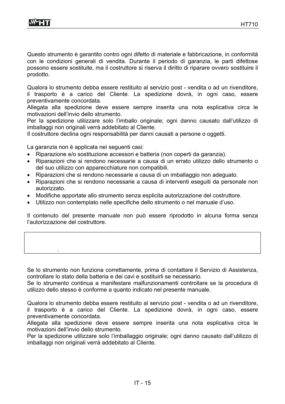 HT instruments HT710 User Manual | Page 20 / 72