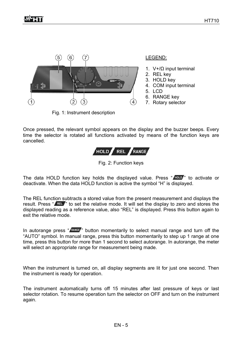 Operating instructions | HT instruments HT710 User Manual | Page 27 / 72