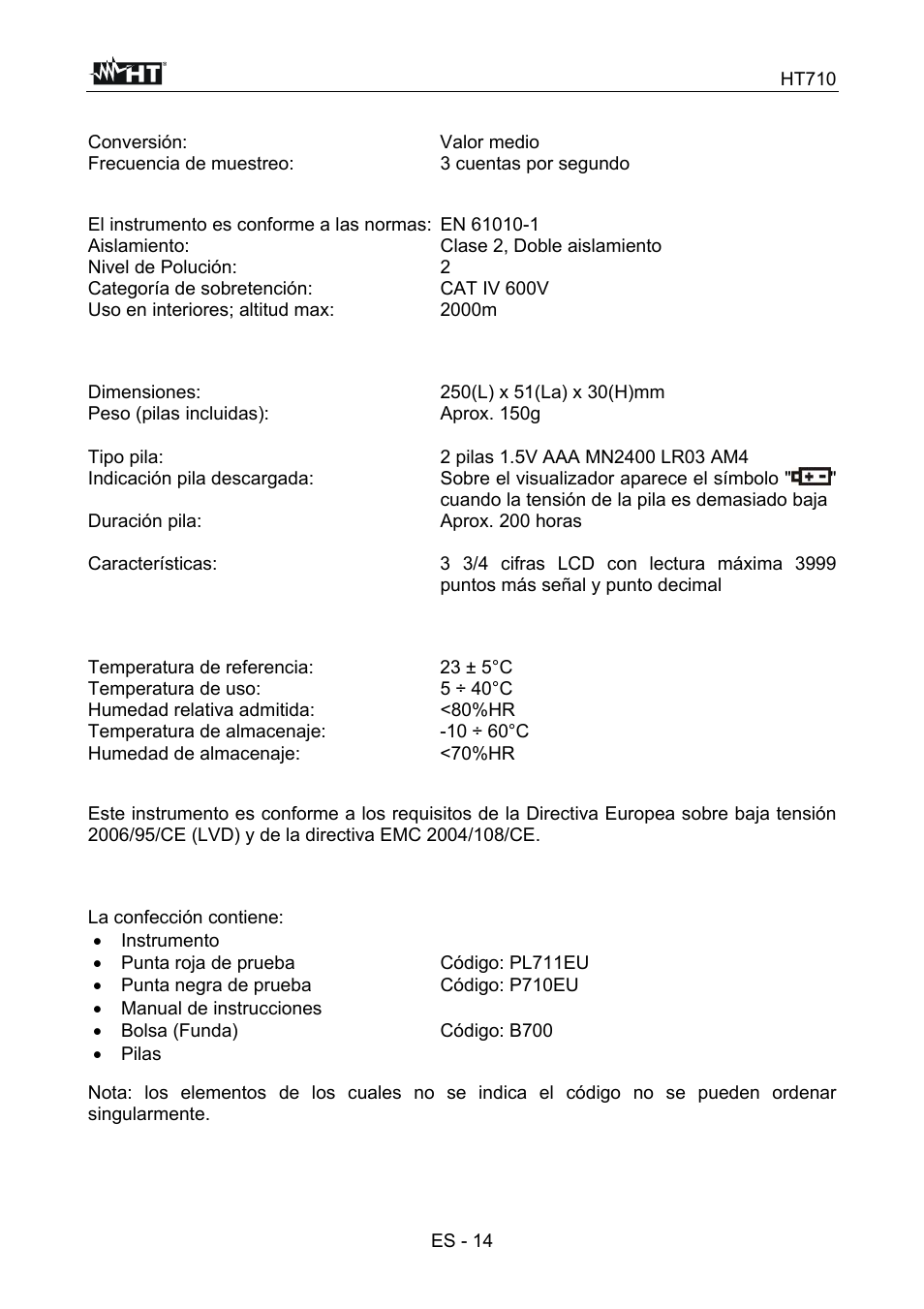 HT instruments HT710 User Manual | Page 53 / 72