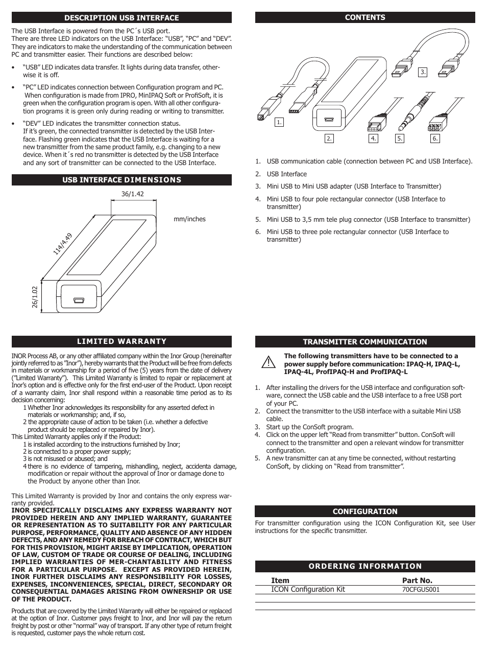 INOR ICON GB User Manual | Page 2 / 2