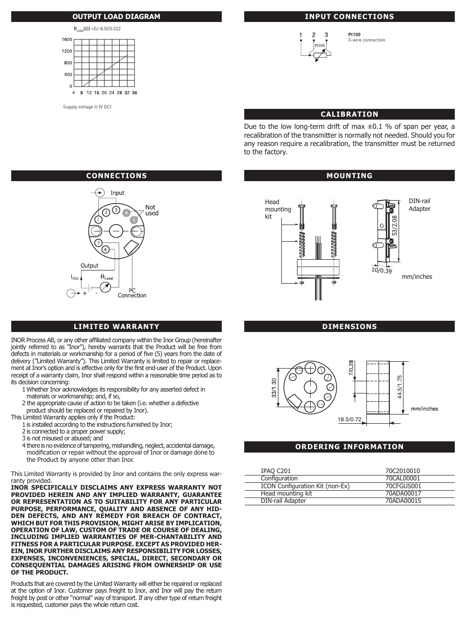 INOR IPAQ C201 GB User Manual | Page 2 / 2