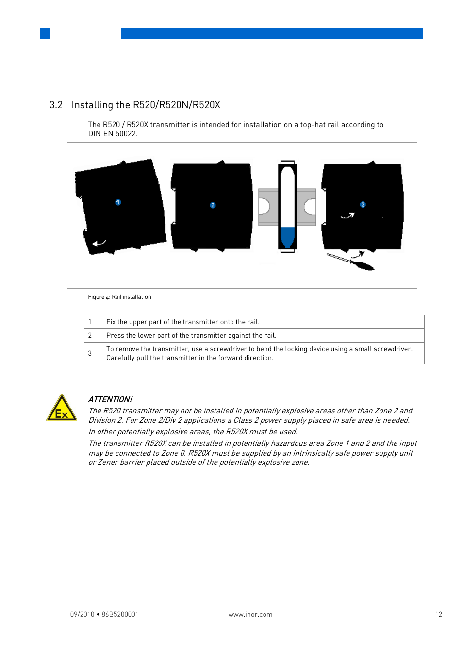 2 installing the r520/r520n/r520x, Installation | INOR IPAQ R520X User Manual | Page 12 / 52