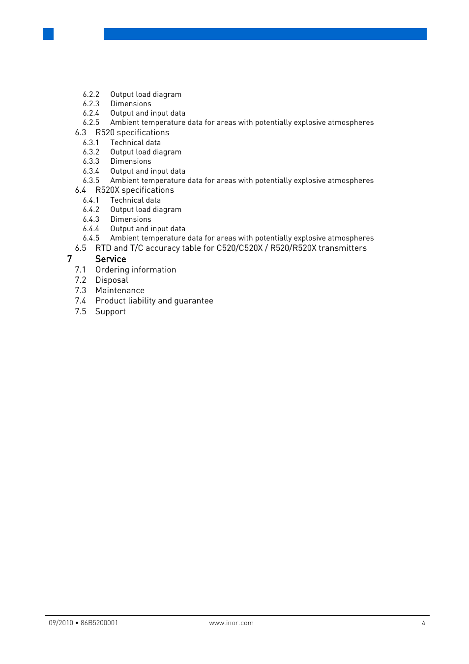 INOR IPAQ R520X User Manual | Page 4 / 52