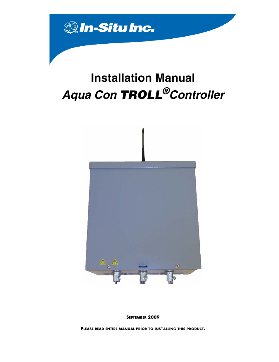 In-Situ Aquaculture Aerator Controller Manual User Manual | 22 pages