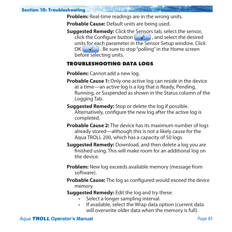 In-Situ Aqua TROLL 100 and 200 Operators Manual User Manual | Page 85 / 94