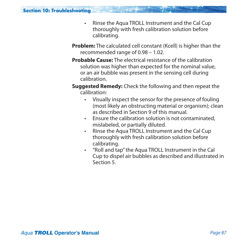 In-Situ Aqua TROLL 100 and 200 Operators Manual User Manual | Page 87 / 94
