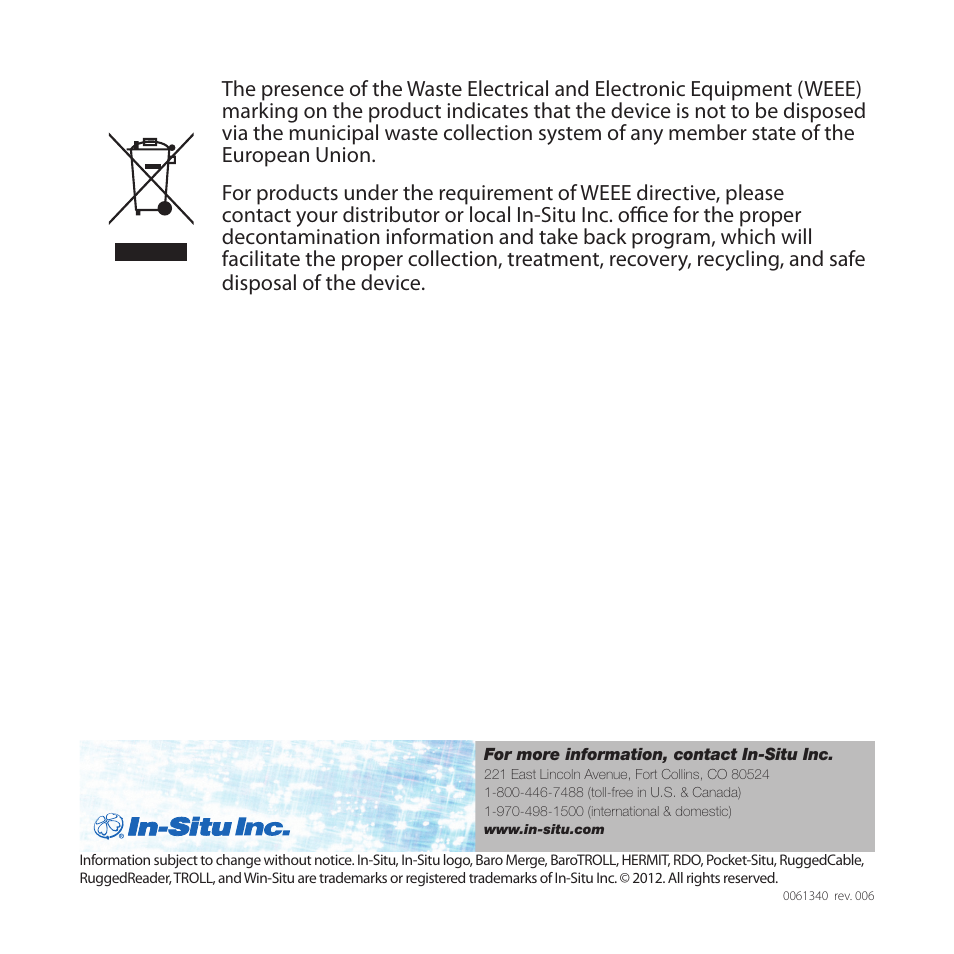 In-Situ Aqua TROLL 100 and 200 Operators Manual User Manual | Page 94 / 94