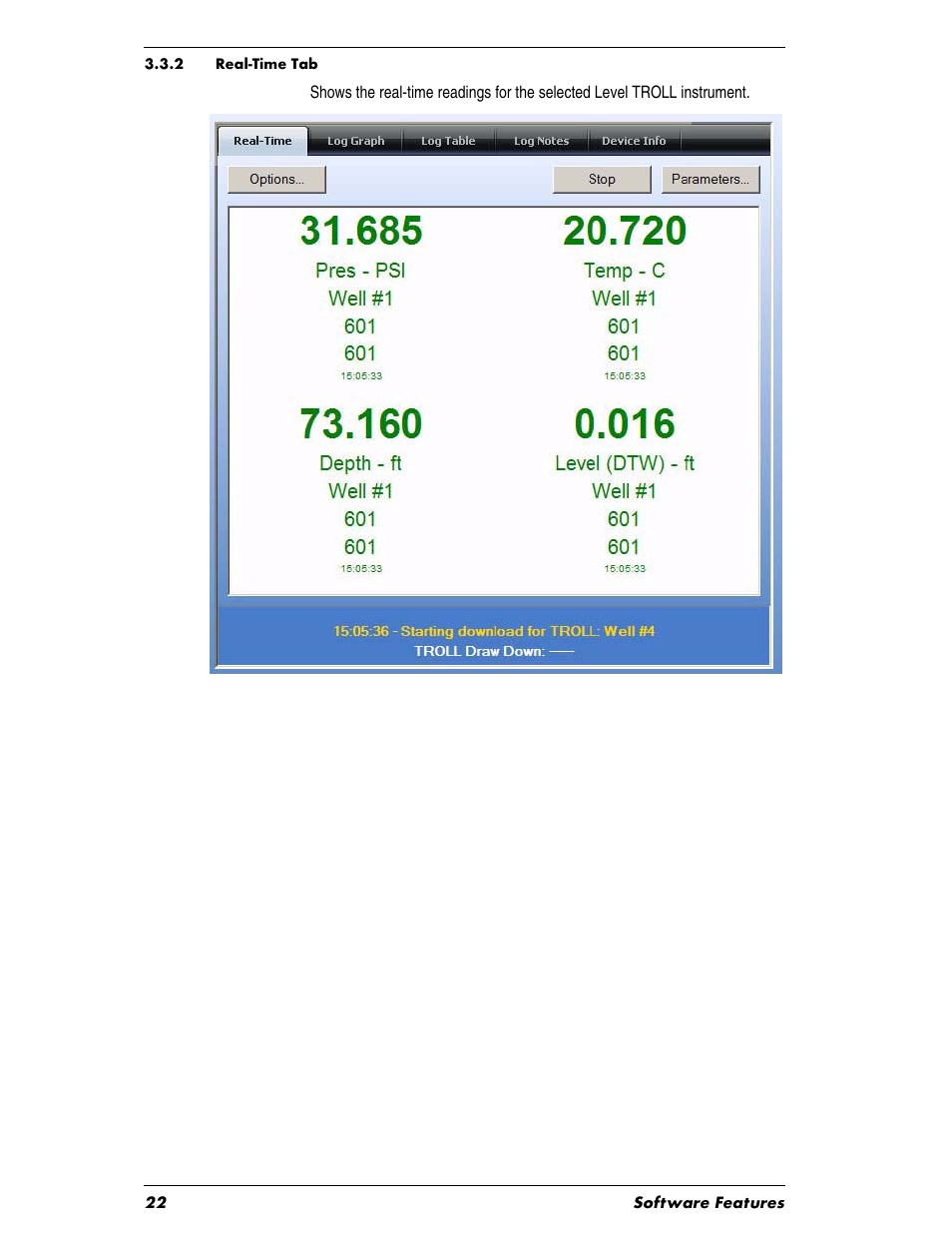 Heading2 - 3.3.2 real-time tab, 2 real-time tab | In-Situ Virtual HERMIT Tutorial User Manual | Page 22 / 42