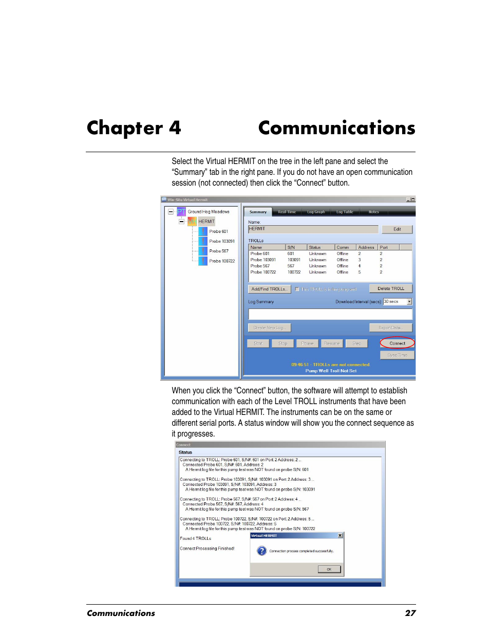 Chaptertitle - chapter 4 communications, Chapter 4, Chapter 4 communications | In-Situ Virtual HERMIT Tutorial User Manual | Page 27 / 42