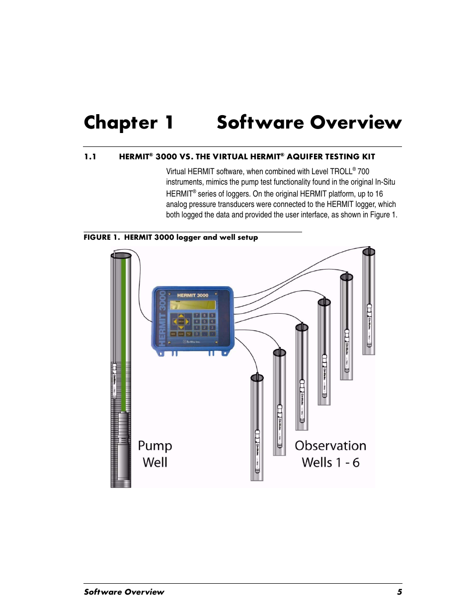 Chaptertitle - chapter 1 software overview, Chapter 1, 1 hermit | Chapter 1 software overview | In-Situ Virtual HERMIT Tutorial User Manual | Page 5 / 42