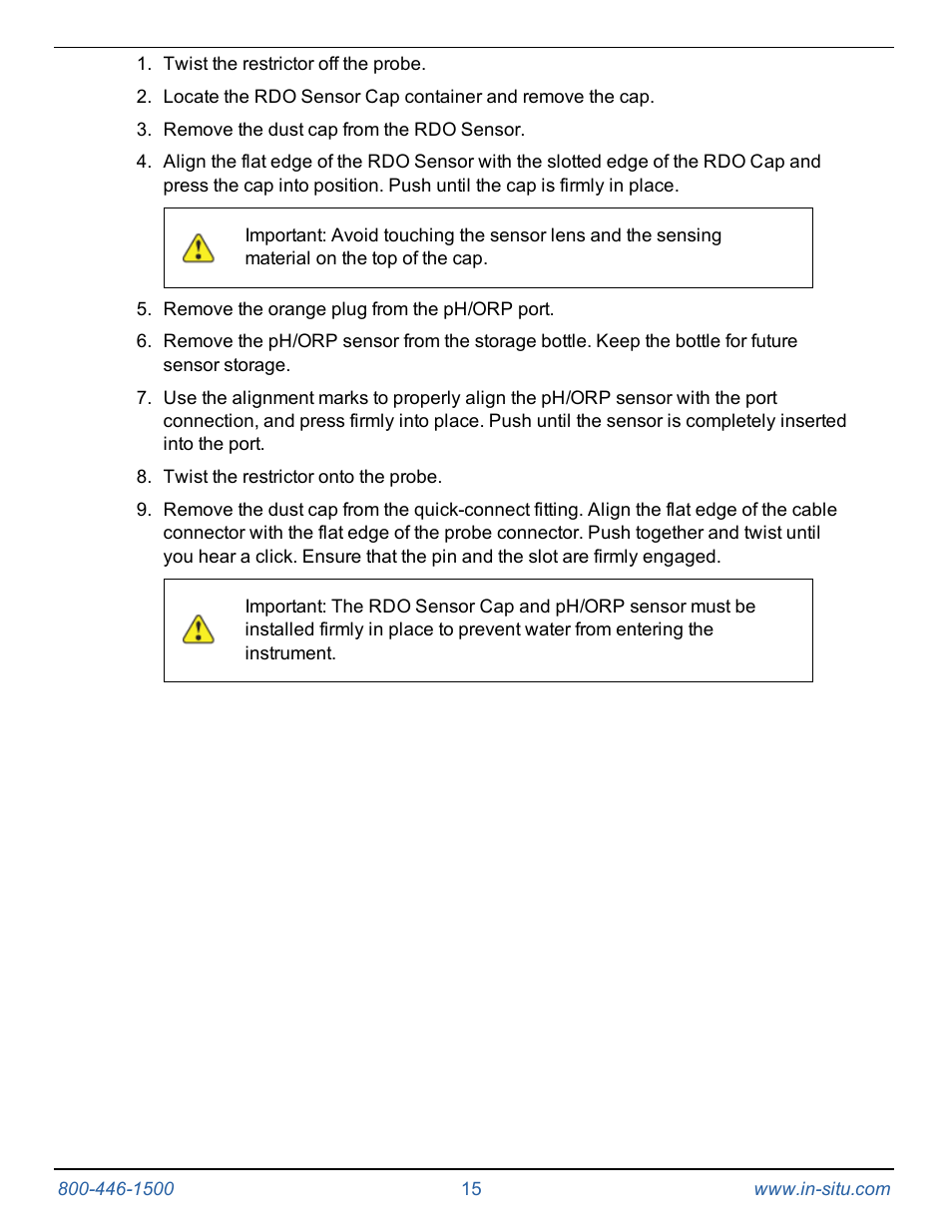 In-Situ Aqua TROLL 400 Operators Manual User Manual | Page 15 / 41