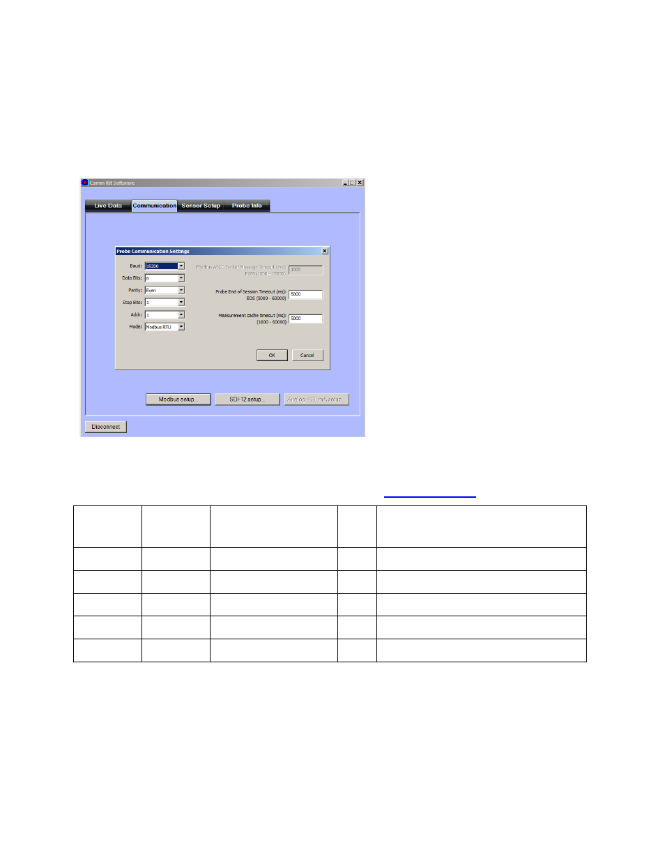 Modbus registers—probe, 1 modbus communication setup, 2 automatic salinity correction | Modbus communication setup, Automatic salinity correction | In-Situ Aqua TROLL 400 Modbus and SDI-12 Reference Guide User Manual | Page 27 / 79