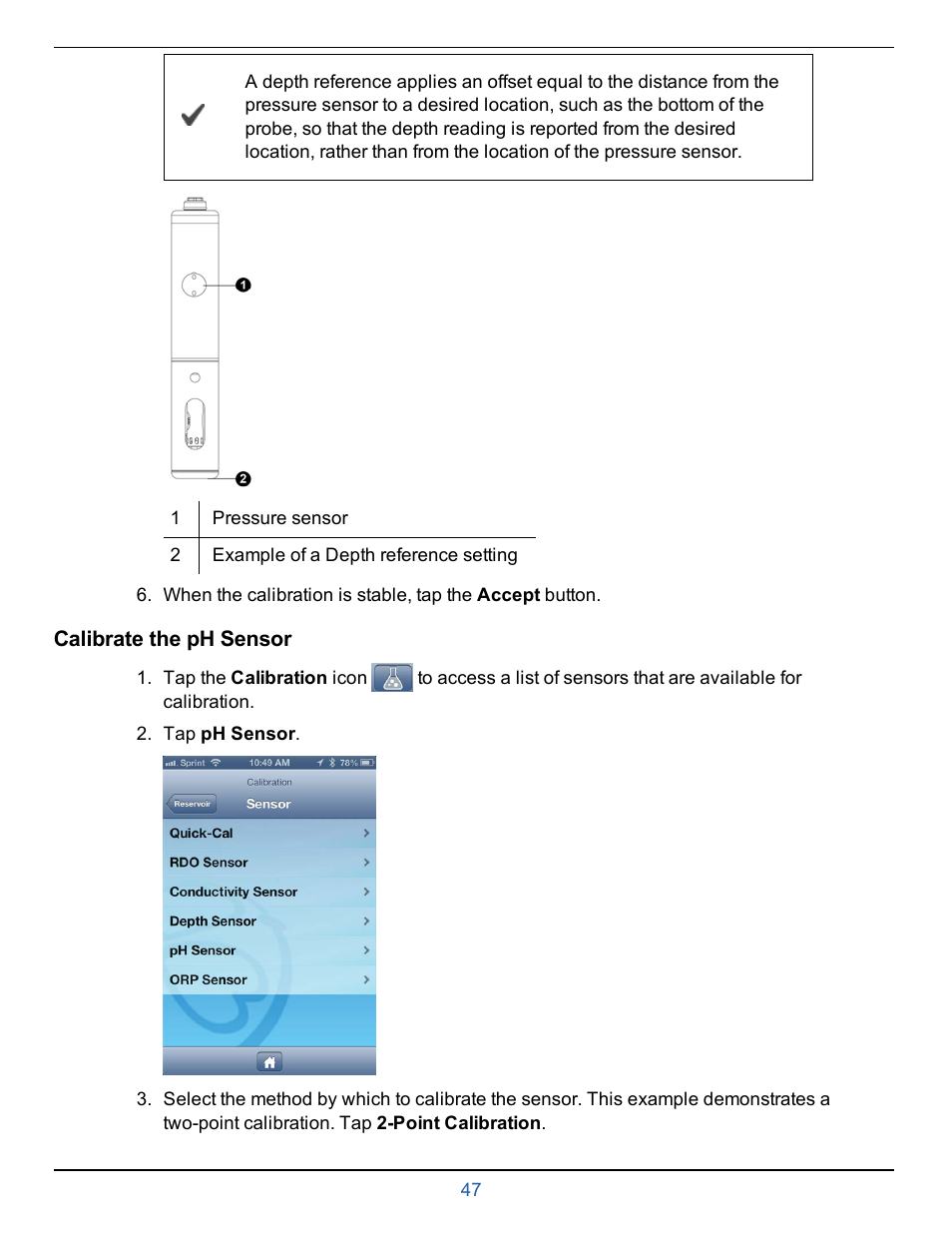 Calibrate the ph sensor | In-Situ smarTROLL Multiparameter Handheld Operators Manual User Manual | Page 47 / 71