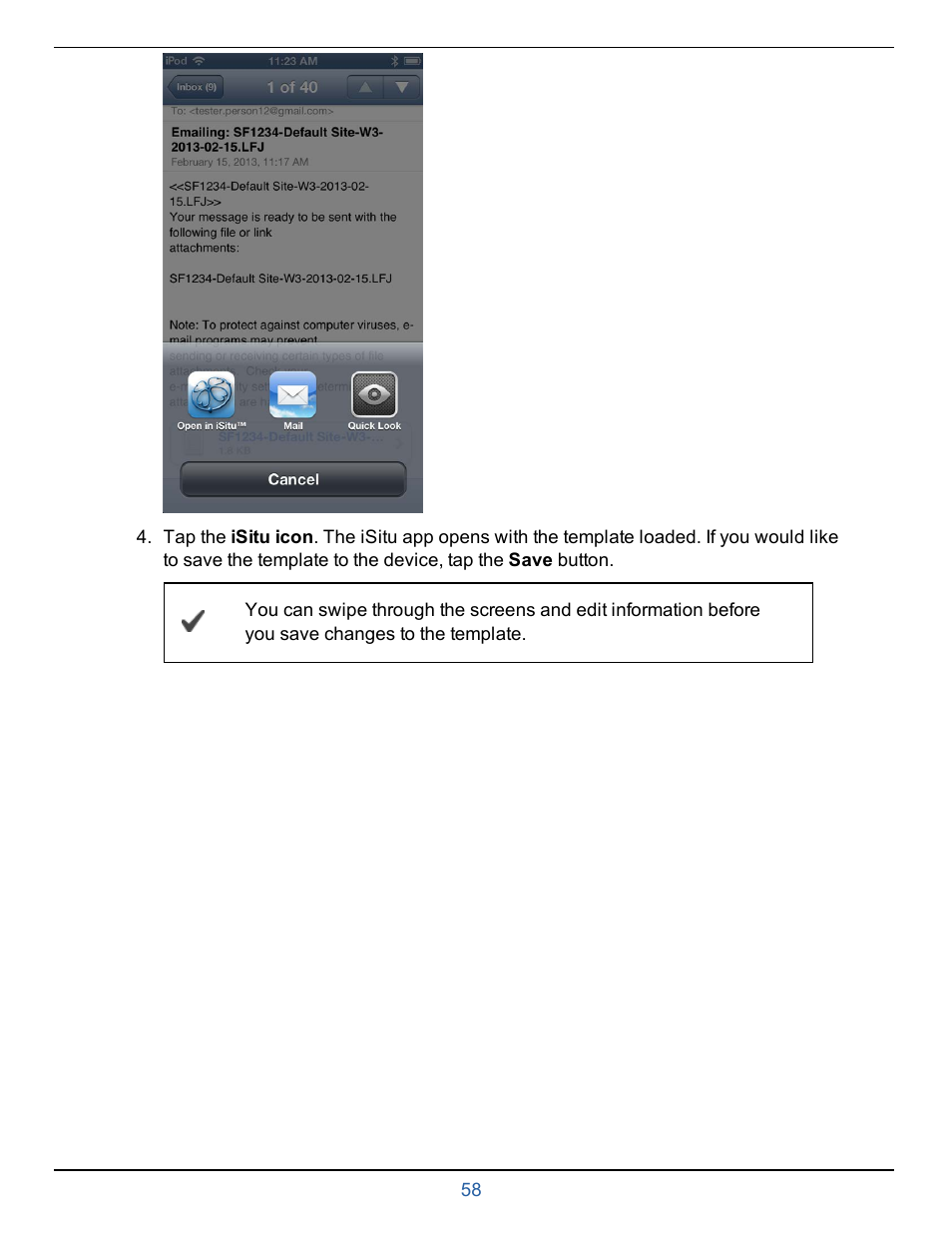 In-Situ smarTROLL Multiparameter Handheld Operators Manual User Manual | Page 58 / 71