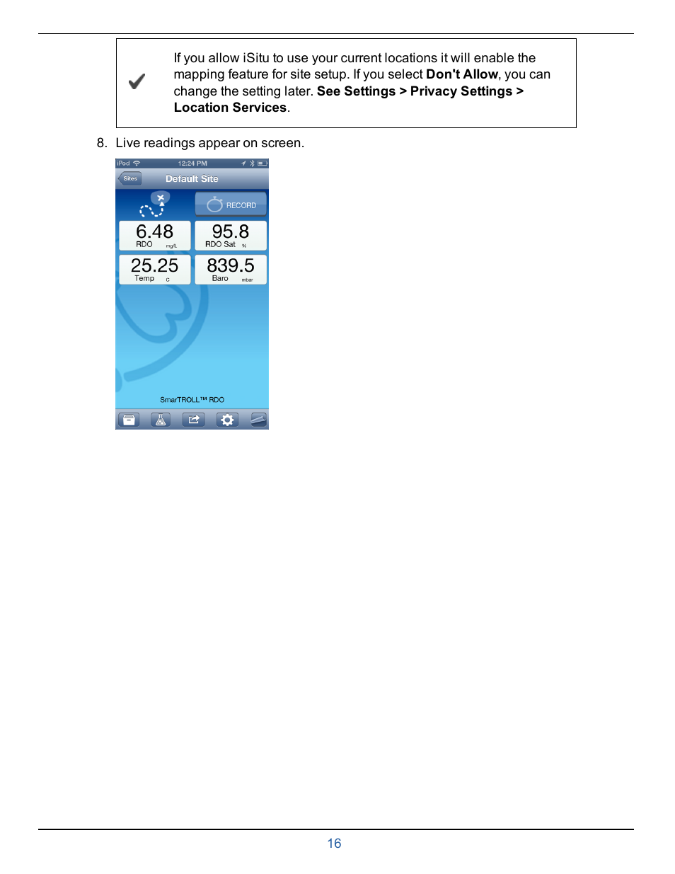 In-Situ smarTROLL RDO Handheld Operators Manual User Manual | Page 16 / 38