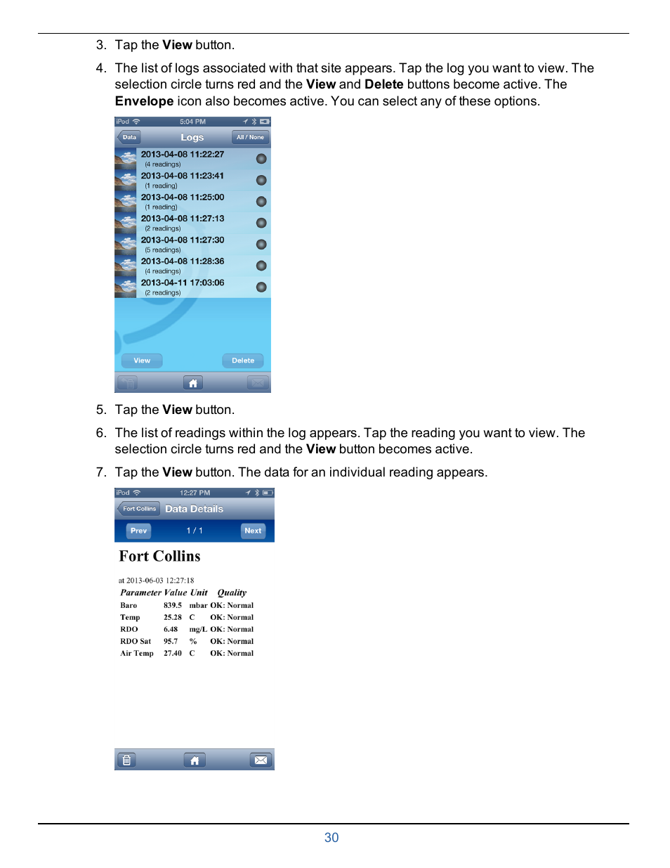 In-Situ smarTROLL RDO Handheld Operators Manual User Manual | Page 30 / 38