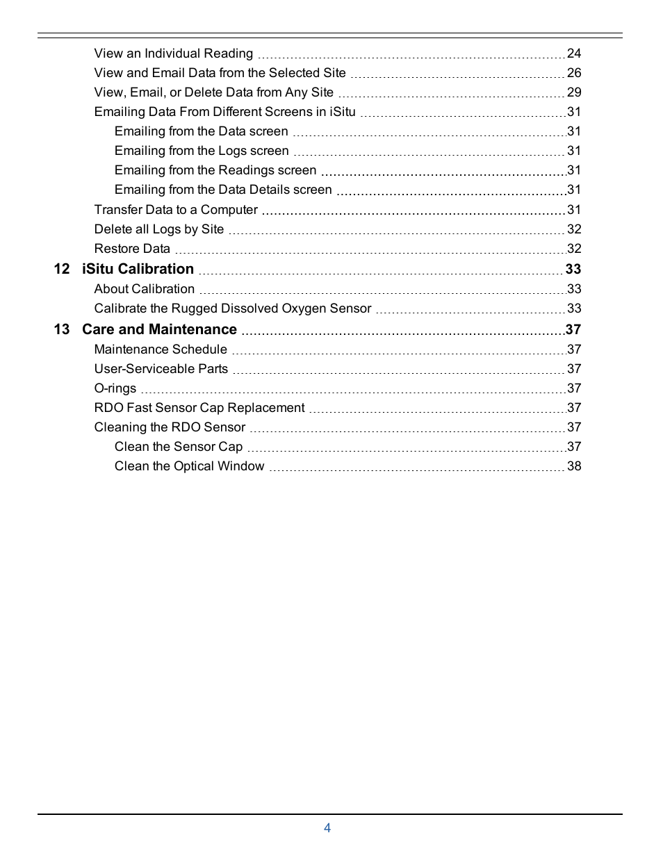 In-Situ smarTROLL RDO Handheld Operators Manual User Manual | Page 4 / 38