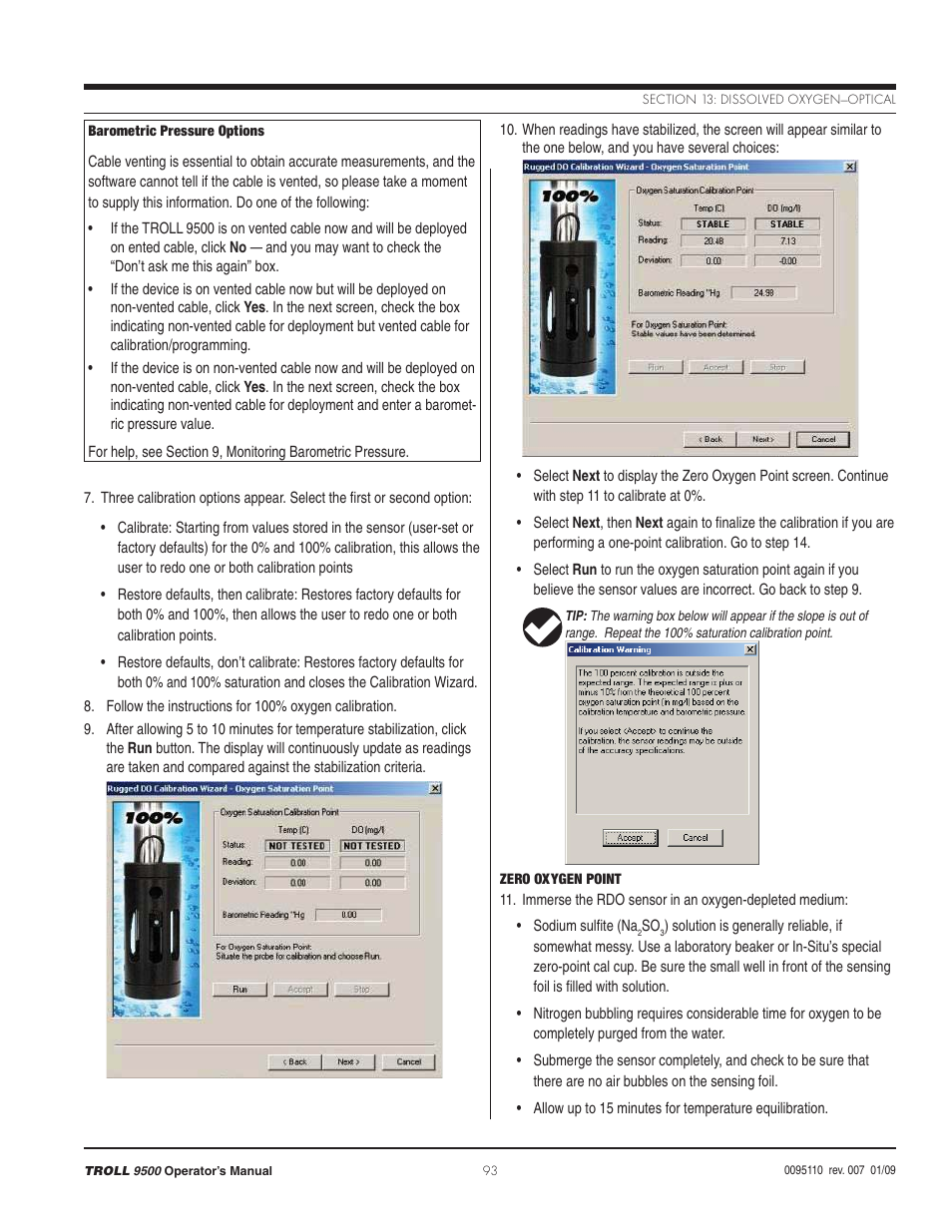 In-Situ TROLL 9500 Operators Manual User Manual | Page 100 / 164