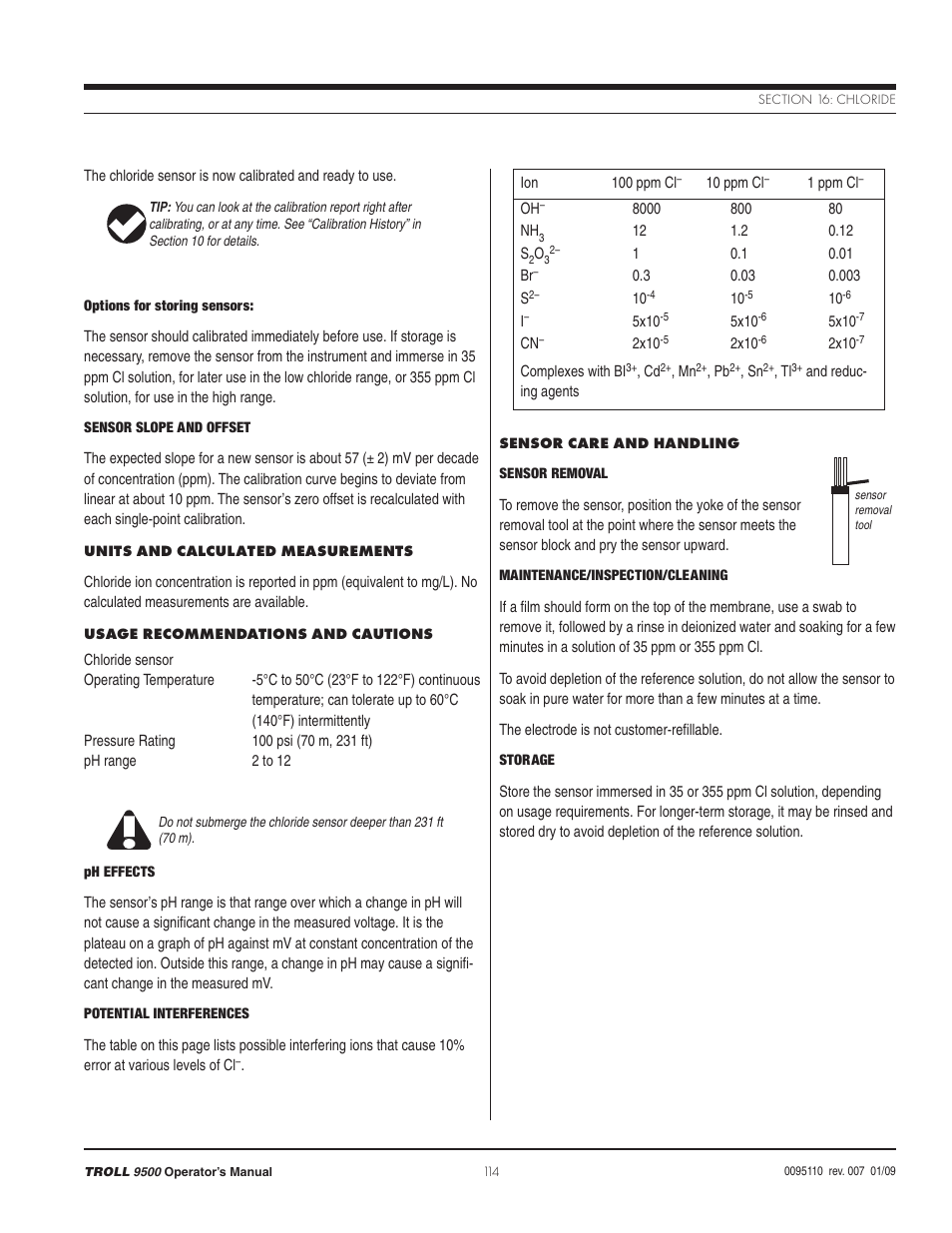 In-Situ TROLL 9500 Operators Manual User Manual | Page 119 / 164