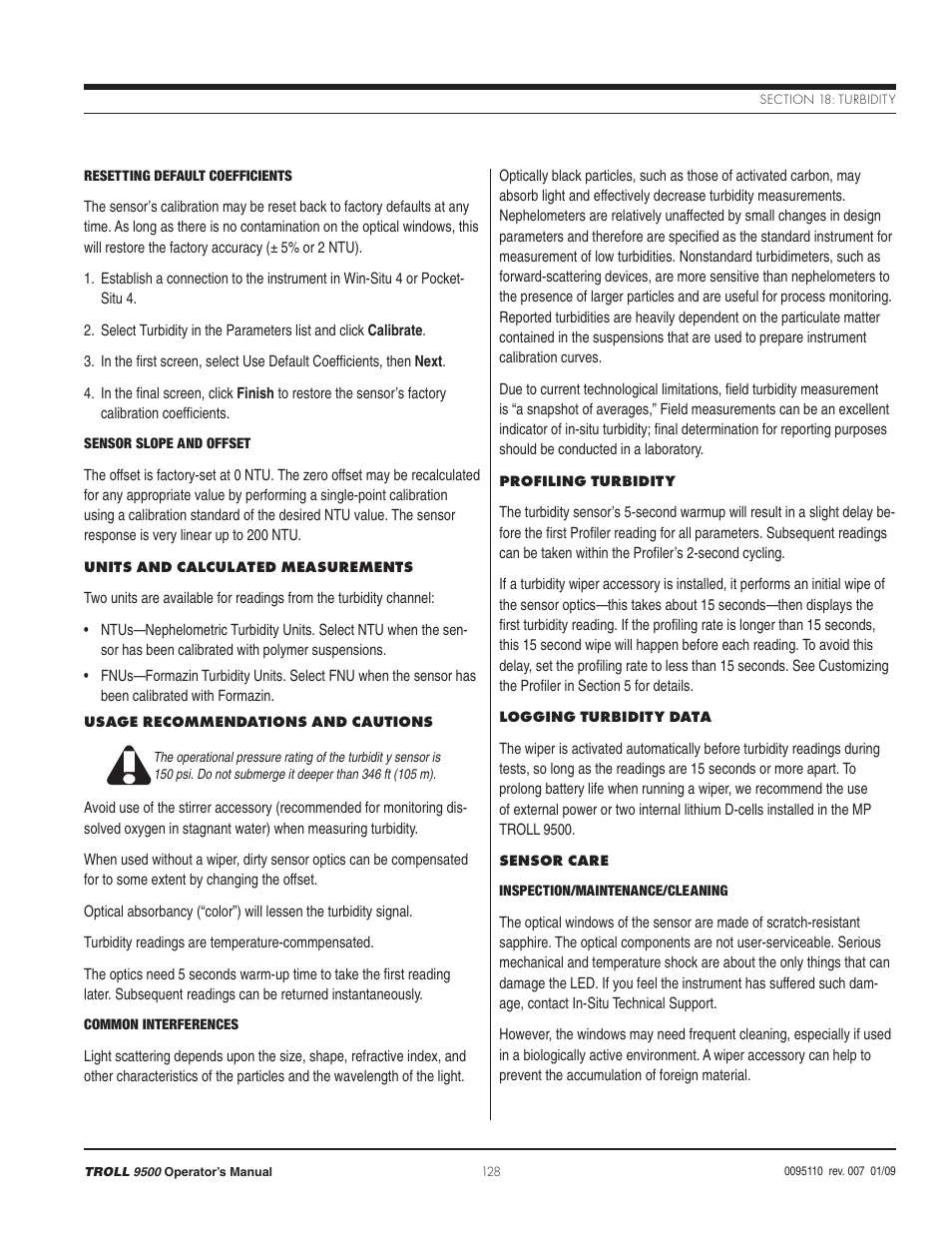 In-Situ TROLL 9500 Operators Manual User Manual | Page 133 / 164