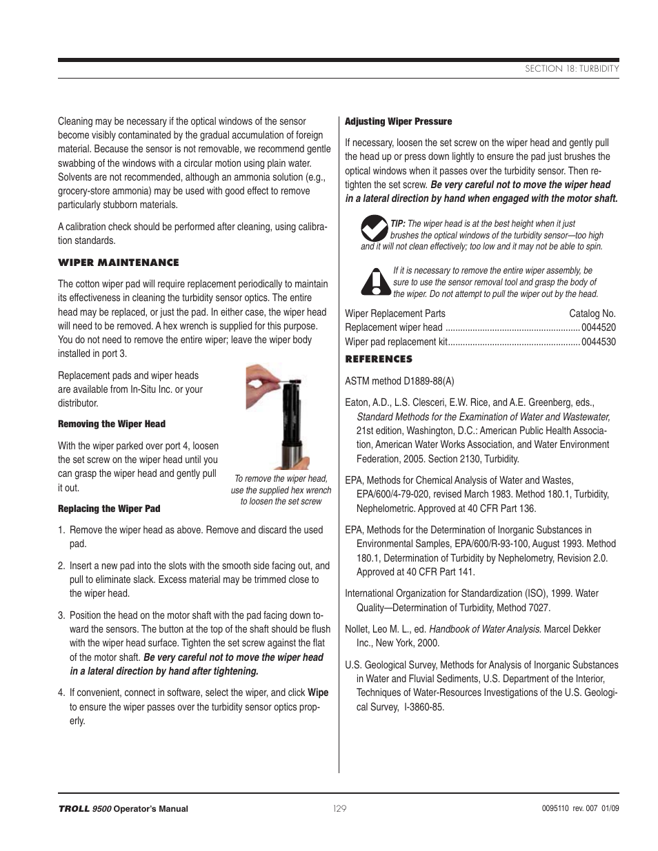 In-Situ TROLL 9500 Operators Manual User Manual | Page 134 / 164