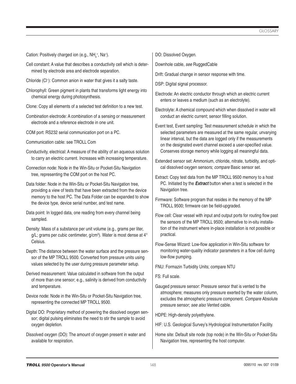 In-Situ TROLL 9500 Operators Manual User Manual | Page 153 / 164