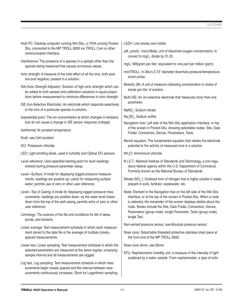 In-Situ TROLL 9500 Operators Manual User Manual | Page 154 / 164