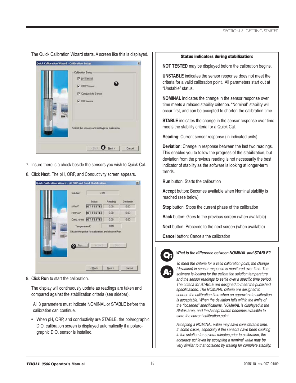 Q: a | In-Situ TROLL 9500 Operators Manual User Manual | Page 25 / 164