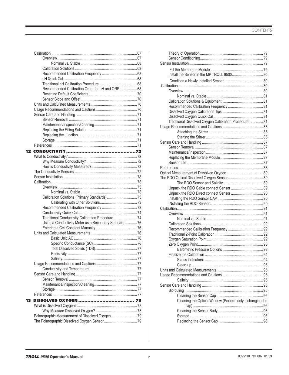 In-Situ TROLL 9500 Operators Manual User Manual | Page 5 / 164