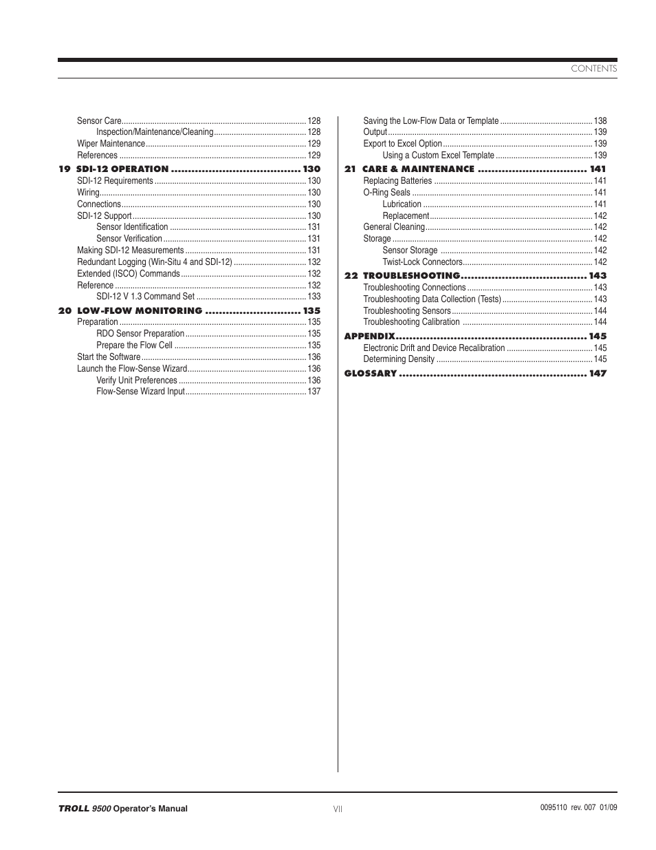 In-Situ TROLL 9500 Operators Manual User Manual | Page 7 / 164