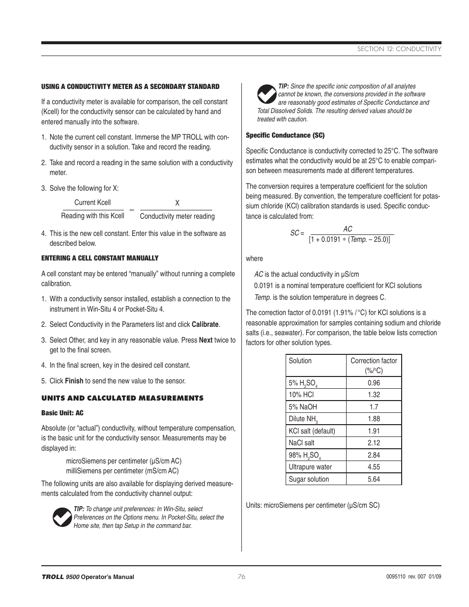 In-Situ TROLL 9500 Operators Manual User Manual | Page 83 / 164