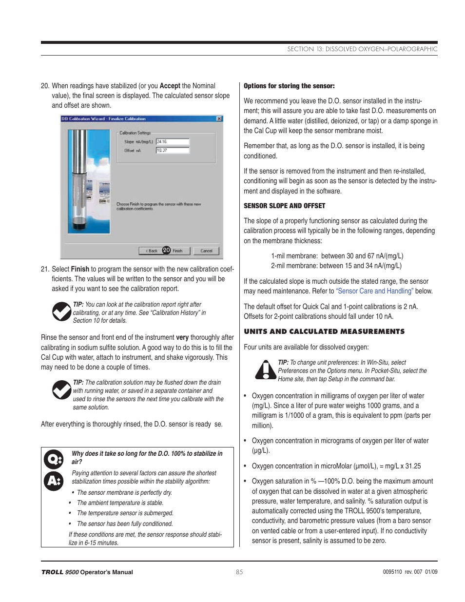 A: q | In-Situ TROLL 9500 Operators Manual User Manual | Page 92 / 164