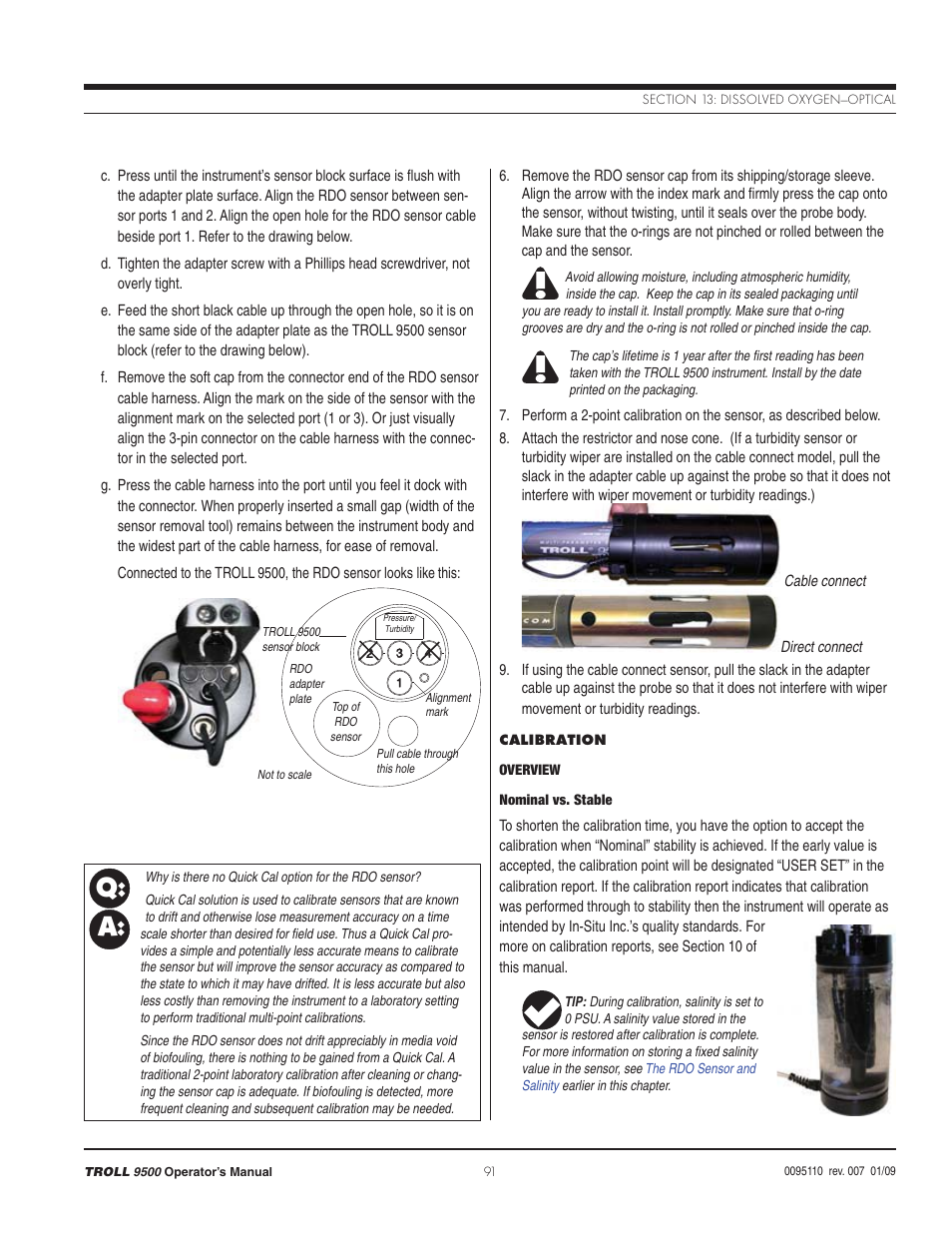 Q: a | In-Situ TROLL 9500 Operators Manual User Manual | Page 98 / 164