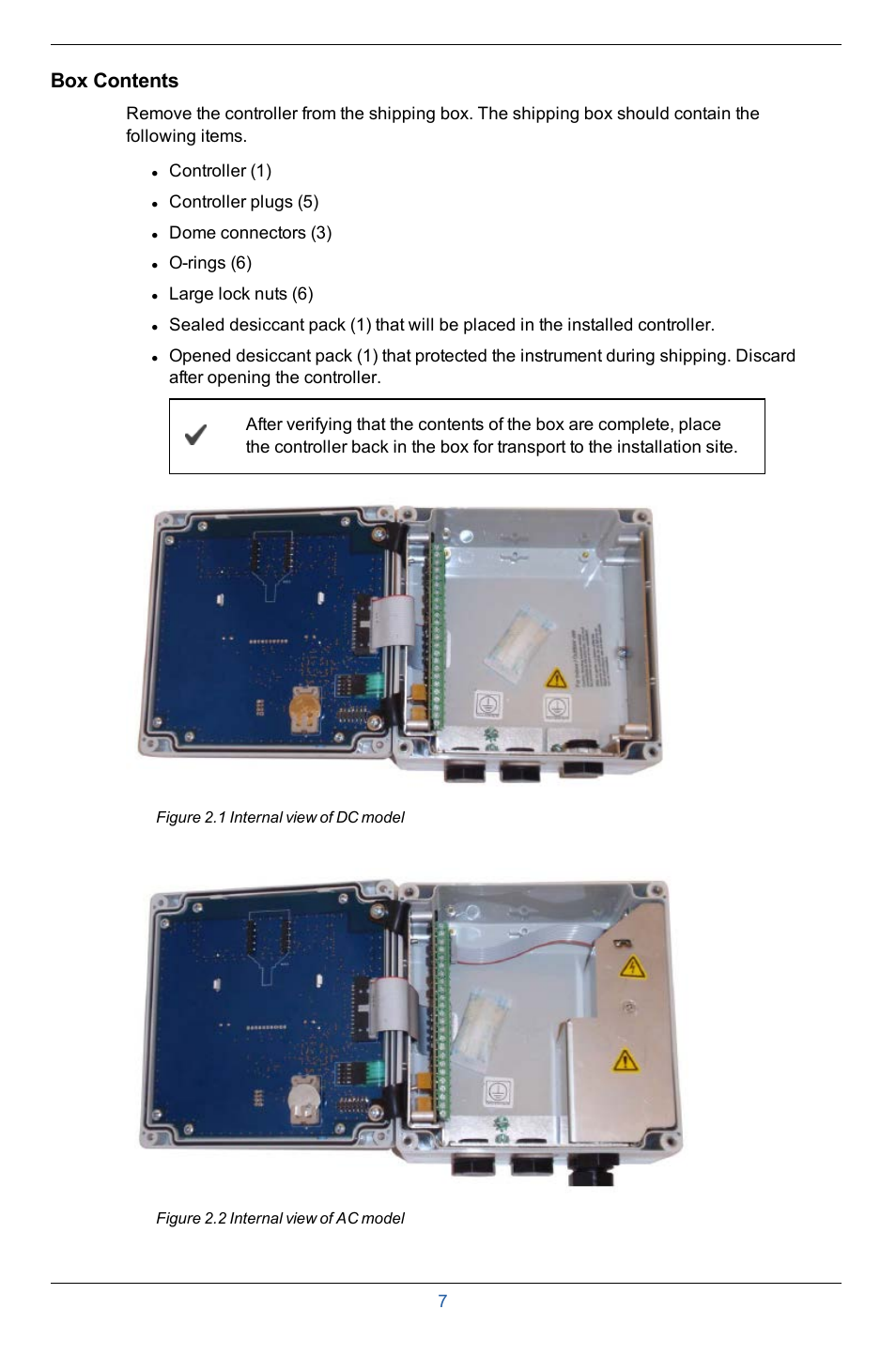 Box contents | In-Situ Con TROLL PRO Installation Manual (purchased after 10 May 2012) User Manual | Page 7 / 29