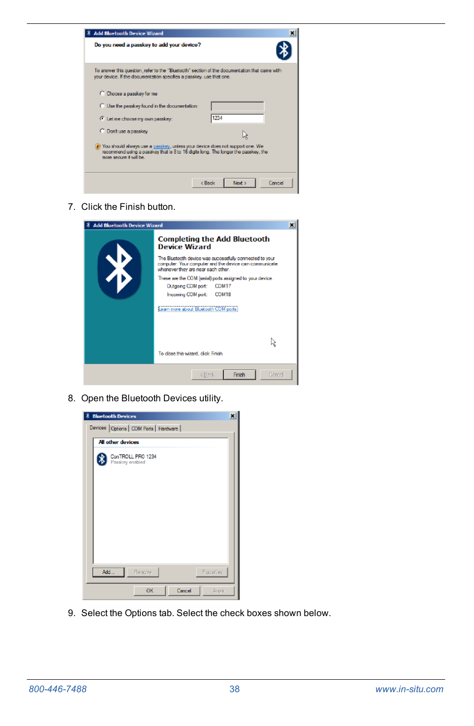 In-Situ Con TROLL PRO Operators Manual (purchased after 10 May 2012) User Manual | Page 38 / 55