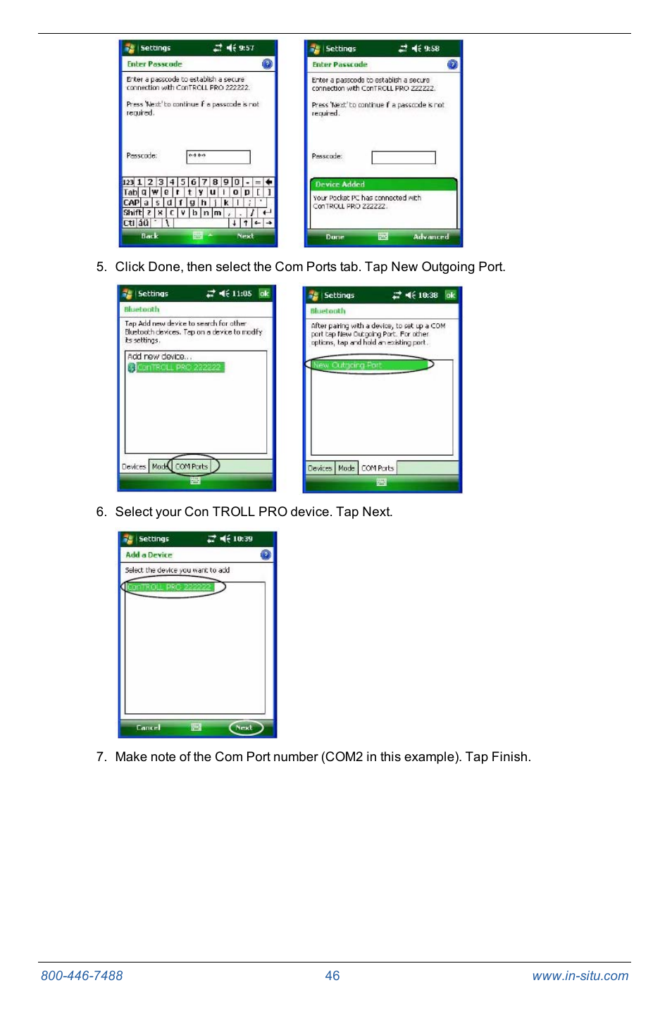 In-Situ Con TROLL PRO Operators Manual (purchased after 10 May 2012) User Manual | Page 46 / 55