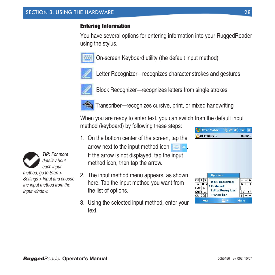 In-Situ RuggedReader Operators Manual for Blue RuggedReader User Manual | Page 28 / 81